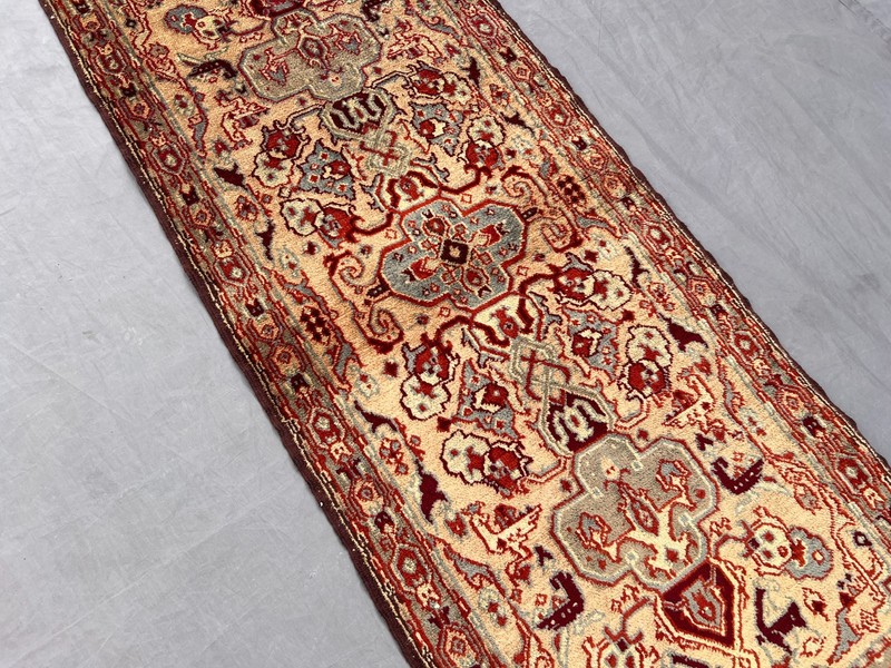 1'11 x 4'4 ft Vintage Afghan Hand Knotted Caucasian Design Wool Medallion Rug gallery
