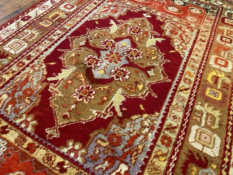 Antique 1900-1939s Exclusive Turkish Wool Pile Carpet 3’6”x5’6” gallery