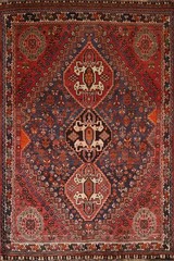 Vegetable Dye Wool Accent Rug 4×5 Nomadic Hand-knotted Home Decor Tribal Carpet