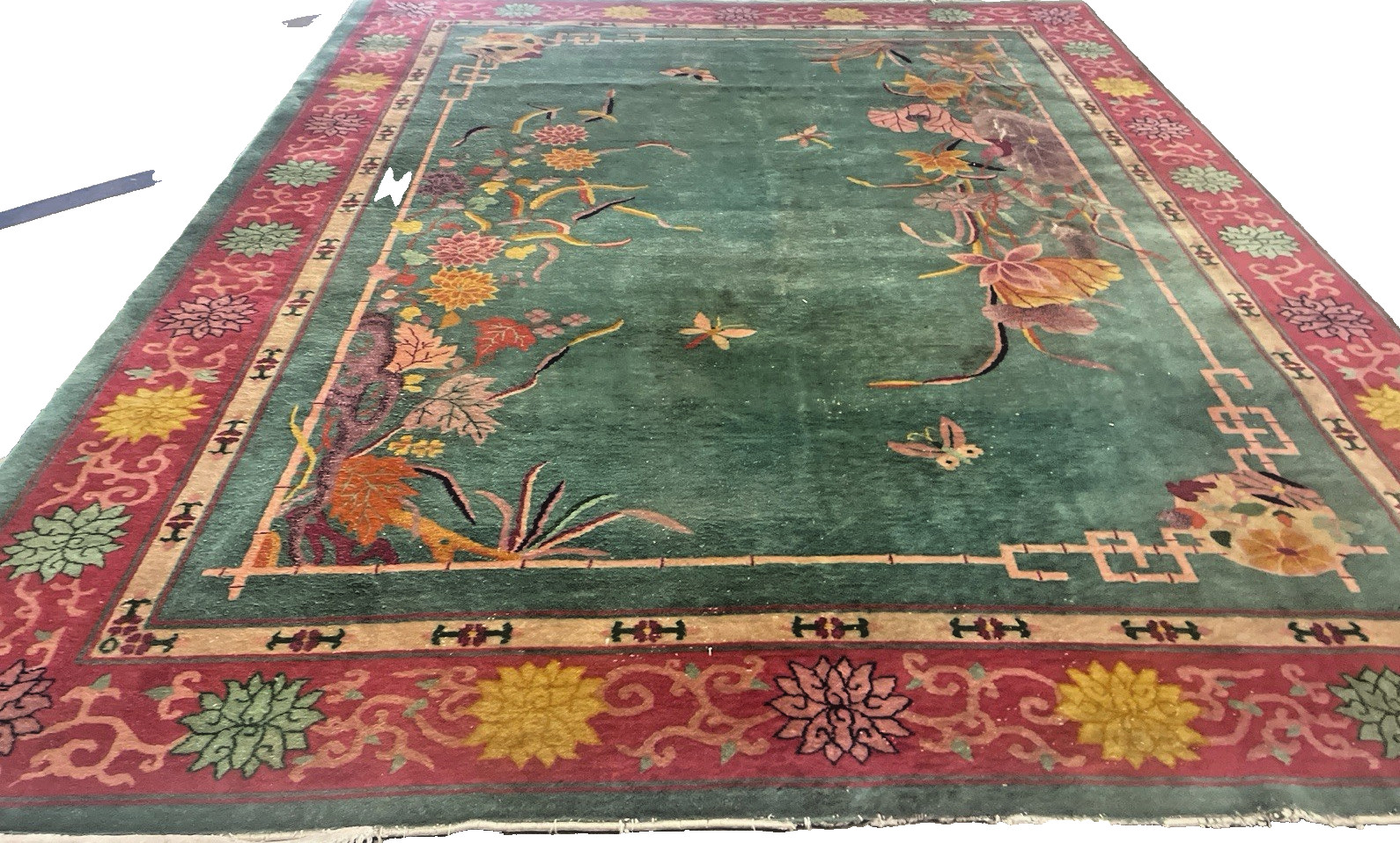 CHINESE ORIENTAL ART DECO RUG DRAMATIC DESIGN ANTIQUE STYLE gallery