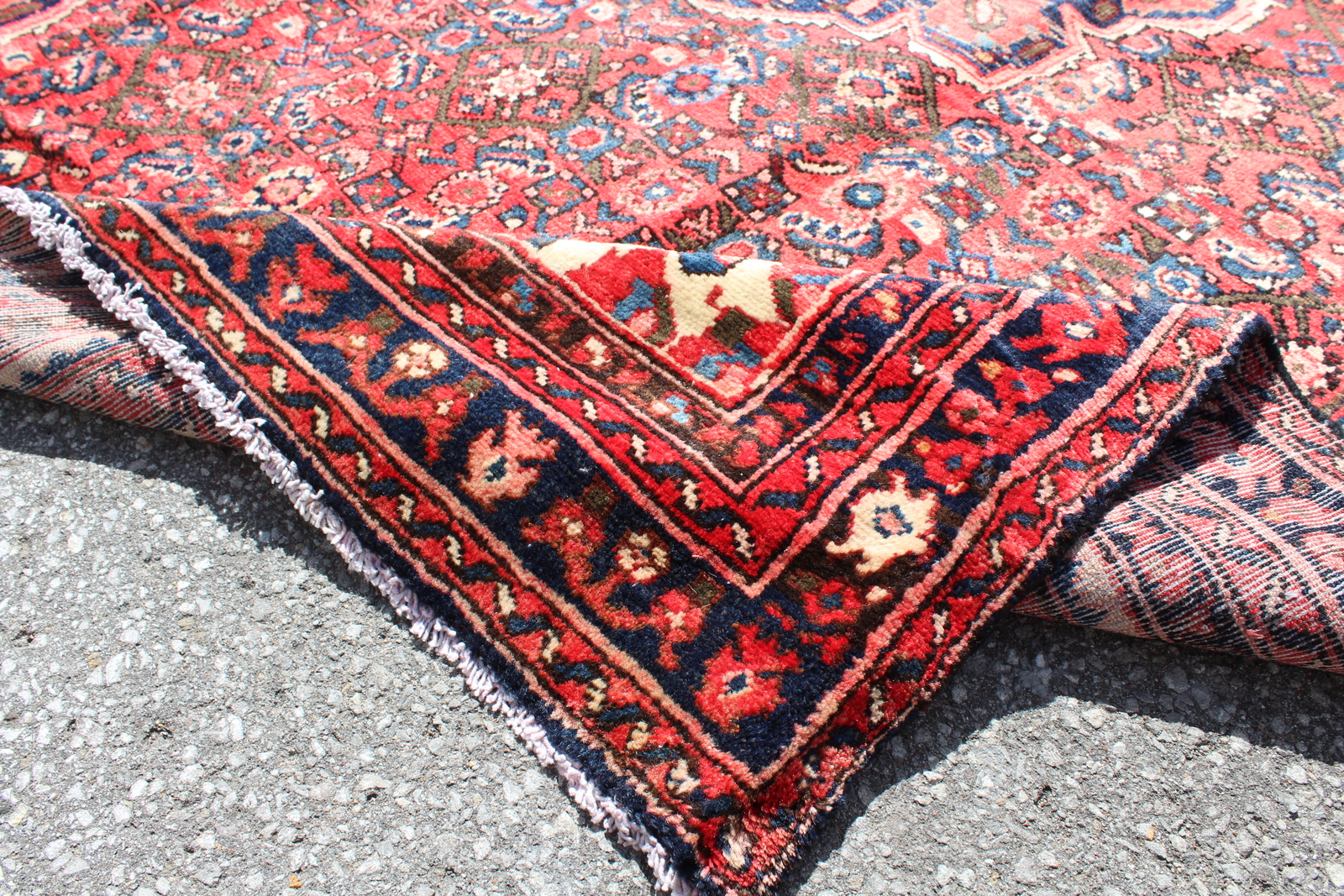 Oriental Floral Medallion Afghan 5' 3" x 6' 10" Red Hand Knotted Area Rug gallery