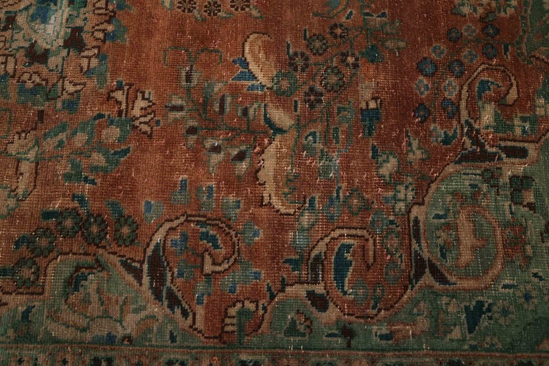 Vintage 9'6" x 12'2" Traditional Hand Knotted Vegetable Dye Wool Area Rug gallery