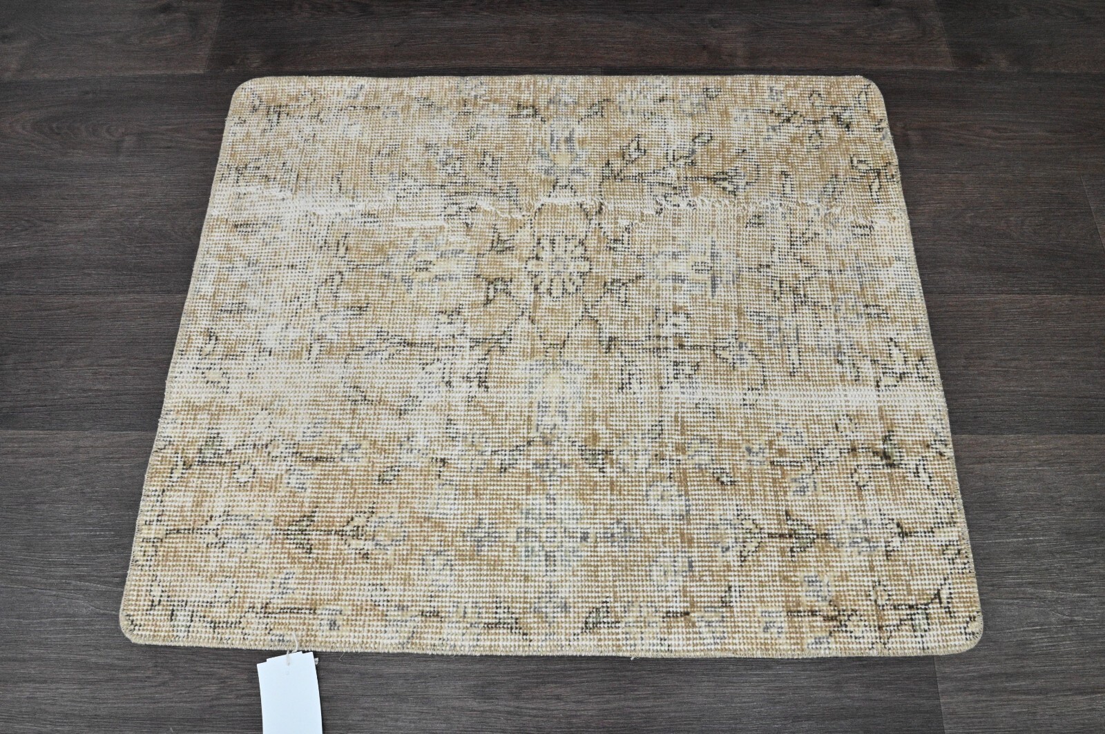 Oushak Turkish Doormat Rug 2x3 BEIGE Vintage Anatolian Handmade Small Kilim Rug gallery