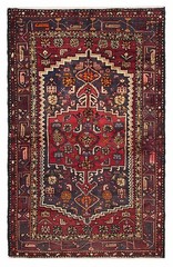 Vintage Hand-Knotted Area Rug 4’6″ x 7’1″ Traditional Wool Carpet