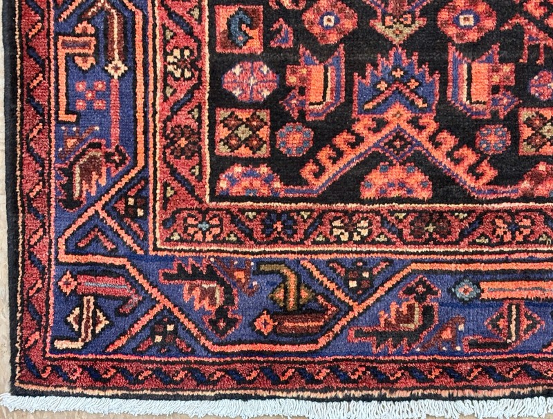 Vintage Zanjan Tribal Wool Area Rug 5x7 Hand Knotted Red Geometric Oriental Boho gallery