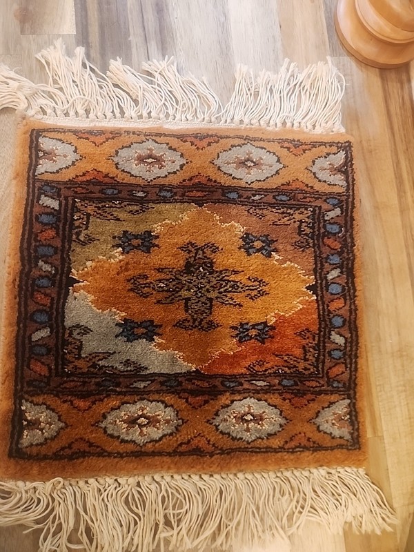 Hand crafted Turkish miniature decorative mini rugs 12"9x 17". Doll House. gallery