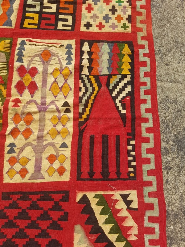 Vintage Traditional Handcrafted Turkish Kilim Rug for Home Décor 277x158 cm gallery