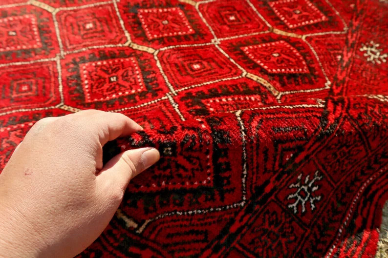 3.5 X 7 FT COLLECTRS ITEM Vintage Stunning Natural Vegetable Dye Afghan Turkoman gallery