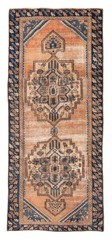 Vintage Copper Traditional 4’6″ x 9’10” Hand-Knotted Oriental Wool Area Rug