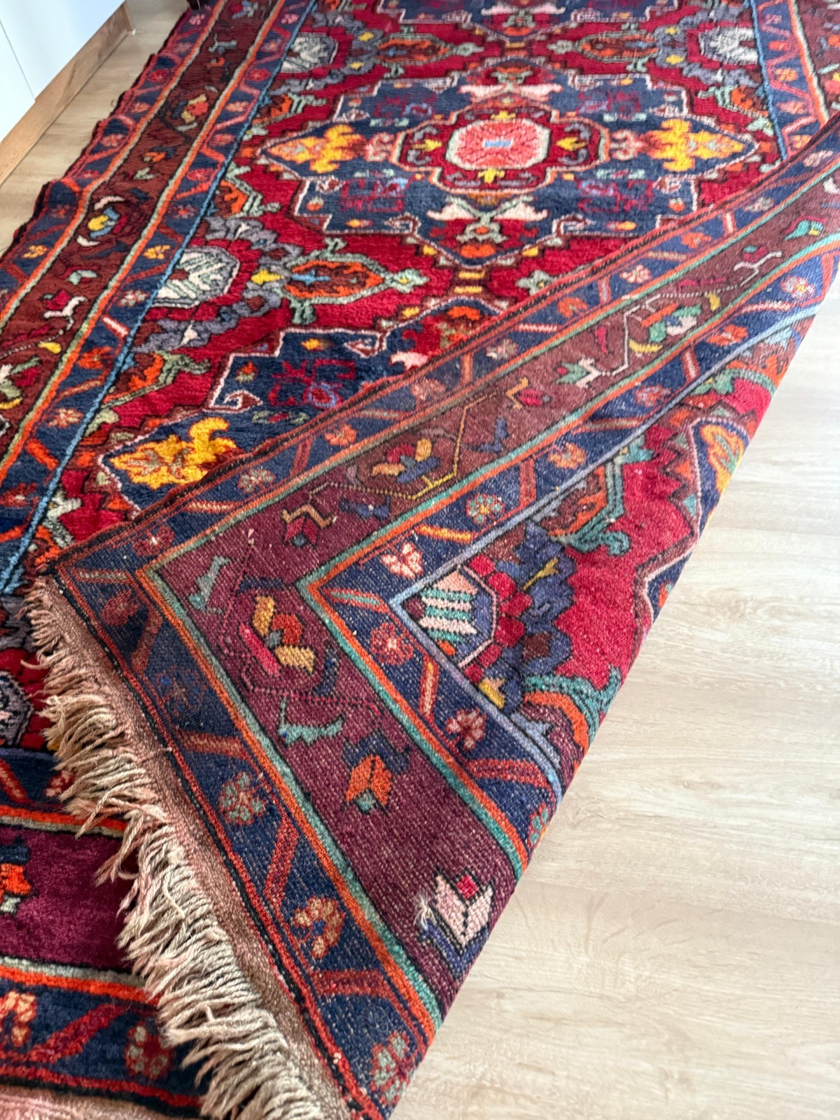 Vintage Dagestan Handmade Wool Rug, Mid-20th Century, Natural Dyes, (98×61in) gallery