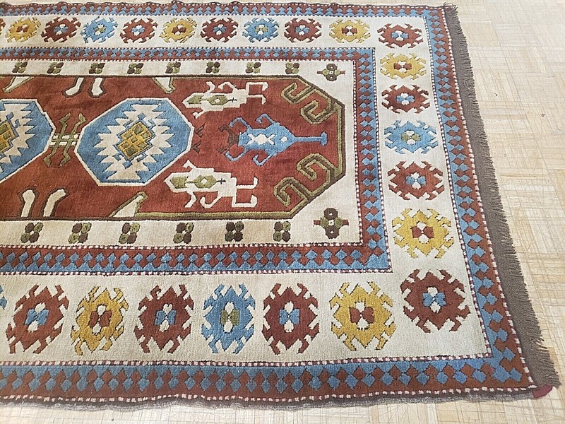 5x8 TURKISH KARAJEH ANTIQUE AUTHENTIC HAND WOVEN 100% WOOL ORIENTAL RUG FINE gallery