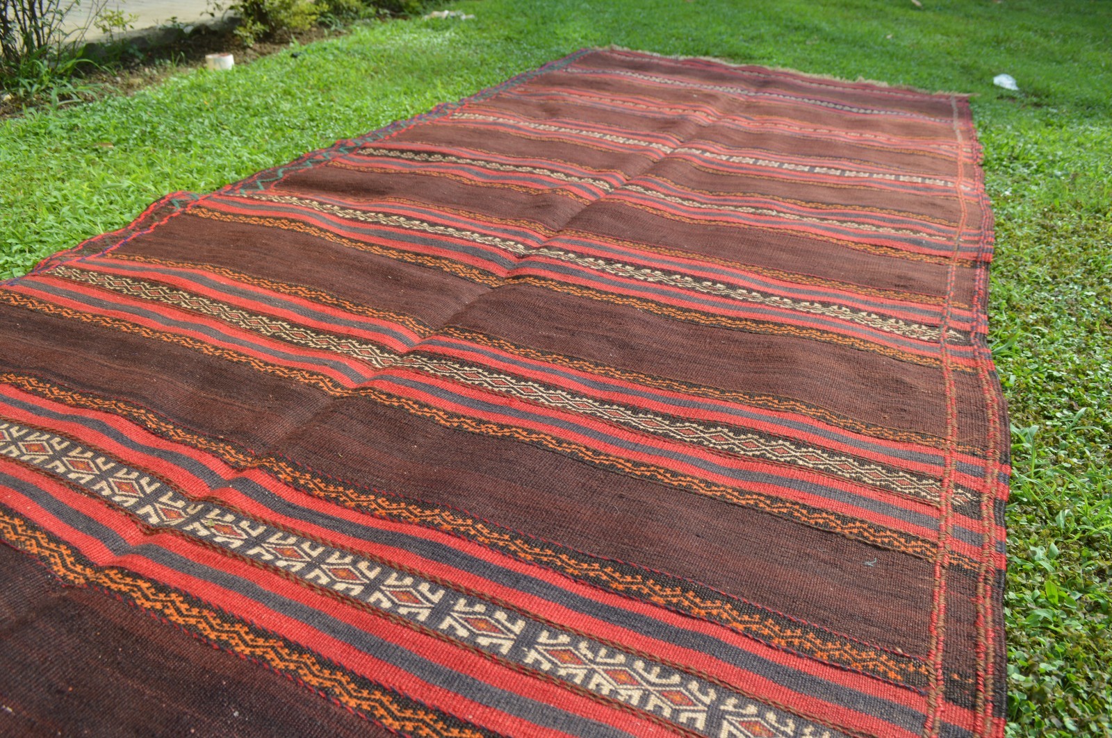 315 X 130 cm COLLECTORS ITEM Vintage Janbag Natural Vegetable Dye Maldari Runner gallery