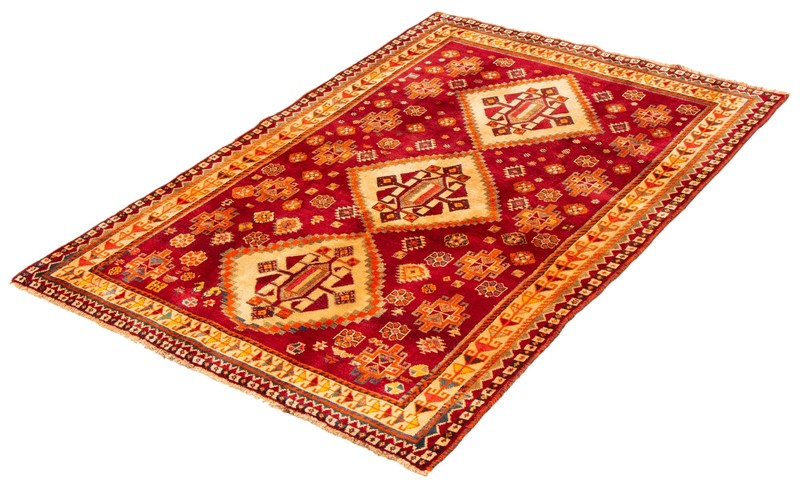 Vintage 4'11" x 7'8" Traditional Hand Knotted Vegetable Dye Wool Area Rug gallery