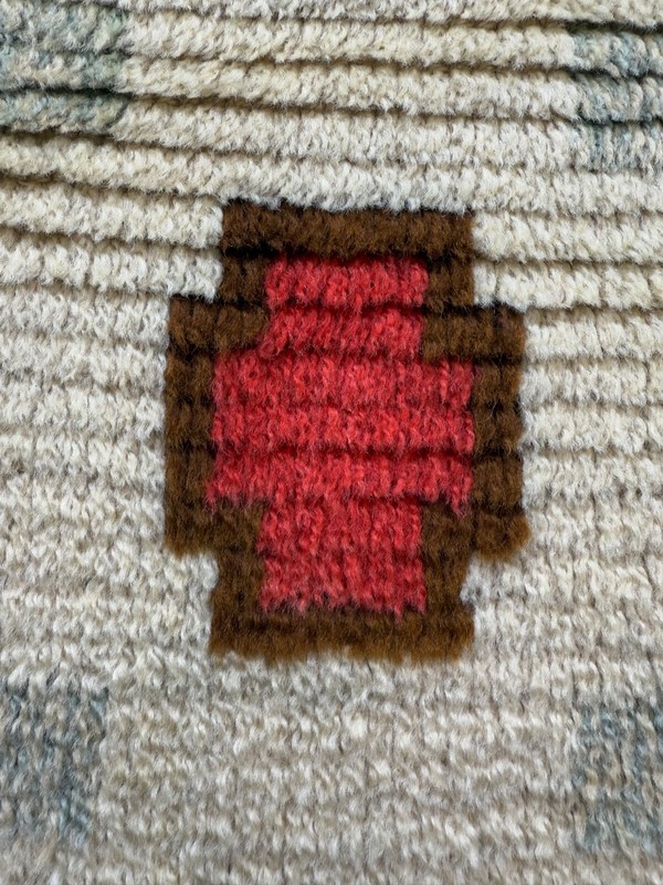 Vintage Mid Century Swedish Scandinavian Rya Shag Wool Rug WallHanging 120x71 Cm gallery