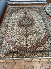 Authentic Turkish Sivas Burgundy Rug. Handmade in Kayseri, Turkey. 6.8 ft x 9.8