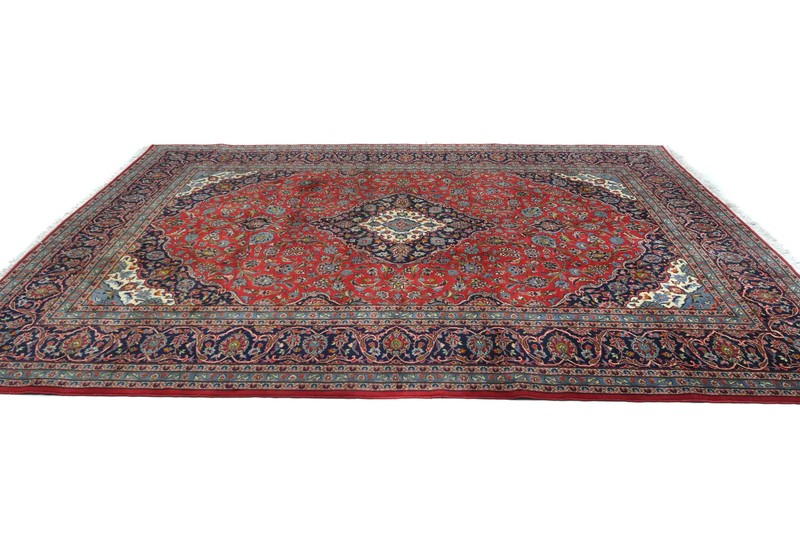 Vintage Hand-Knotted Red Floral Oriental Bedroom Carpet Rug 8'1 X 11'3 ft gallery