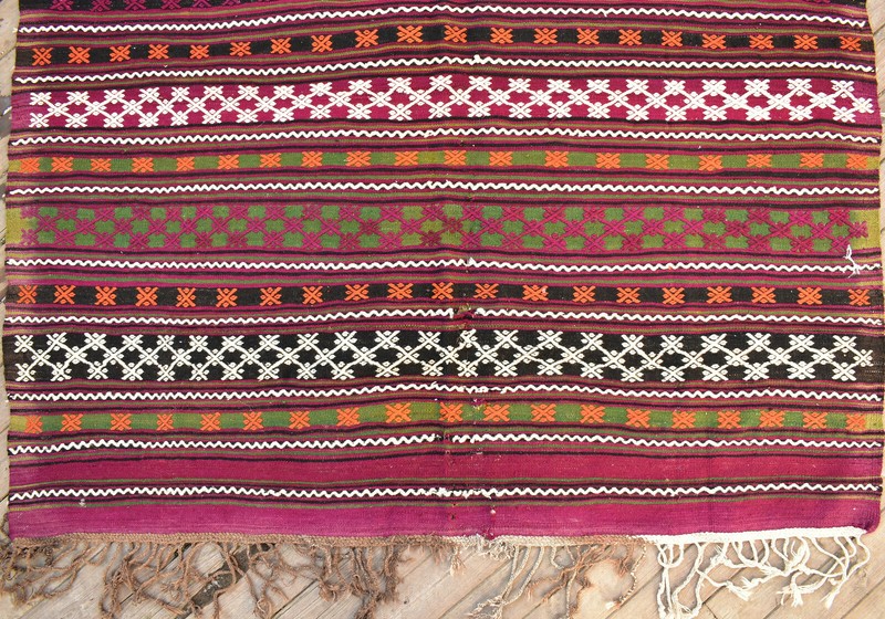 Turkish Kilim 62''x92'' Handwoven 5'x7' Cicim Kilim Oriental Tent Rug 160x235cm gallery