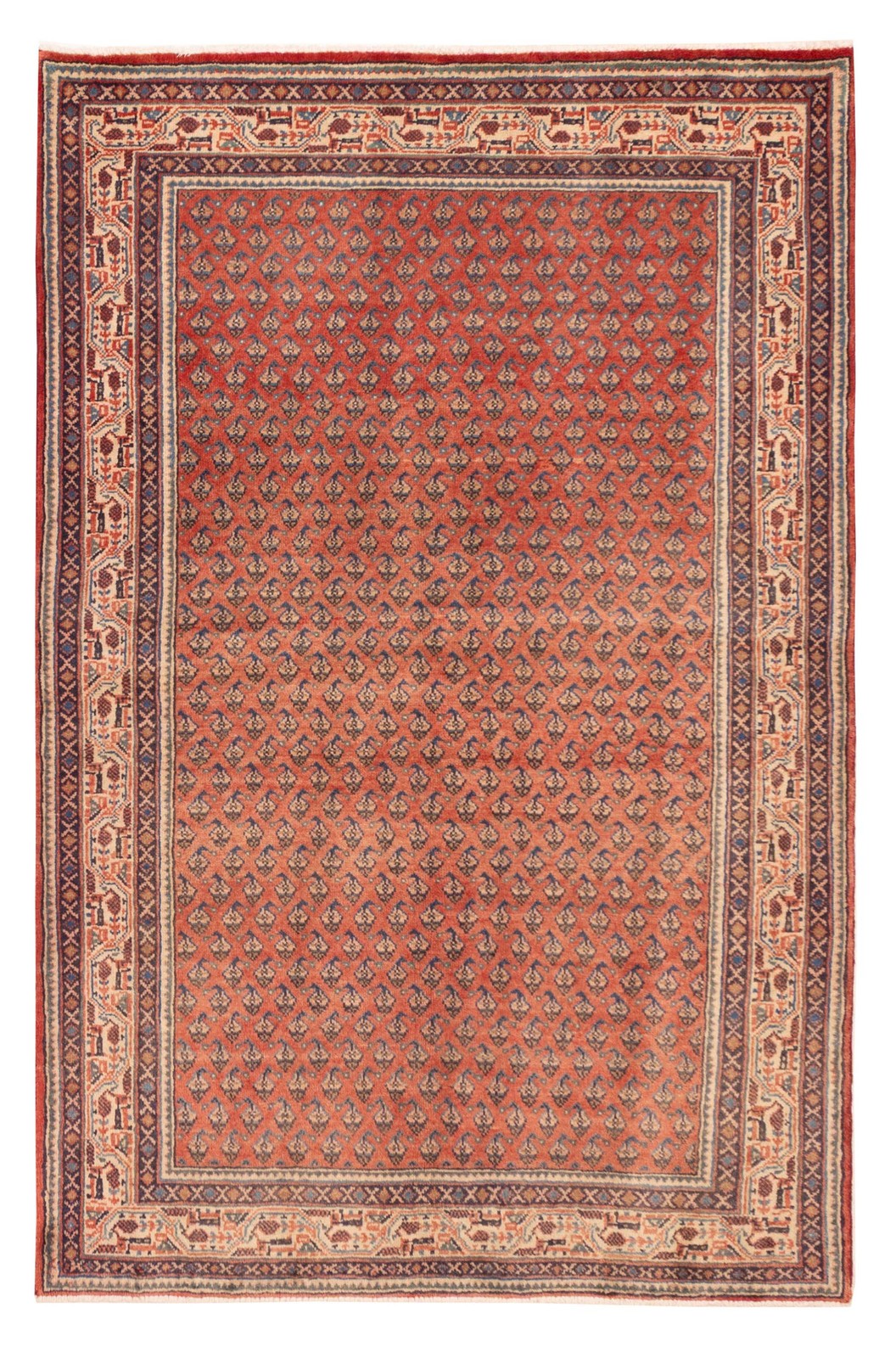 Vintage 4'4" x 6'10" Traditional Hand Knotted Vegetable Dye Wool Area Rug gallery
