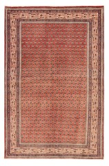 Vintage 4’4″ x 6’10” Traditional Hand Knotted Vegetable Dye Wool Area Rug