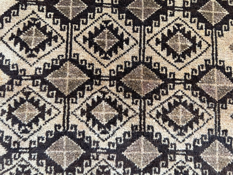 3.3x3.5 ft Antique Terracotta Rug Tribal Saddle Bag Style Hand Knotted Wool Rug gallery