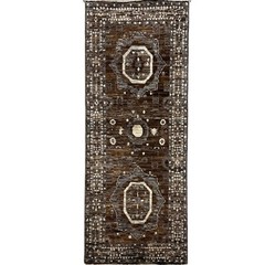 Handmade (2’7″ x 5’8″) Natural Brown Afghan Mamluk Wool Runner Rug for Hallway