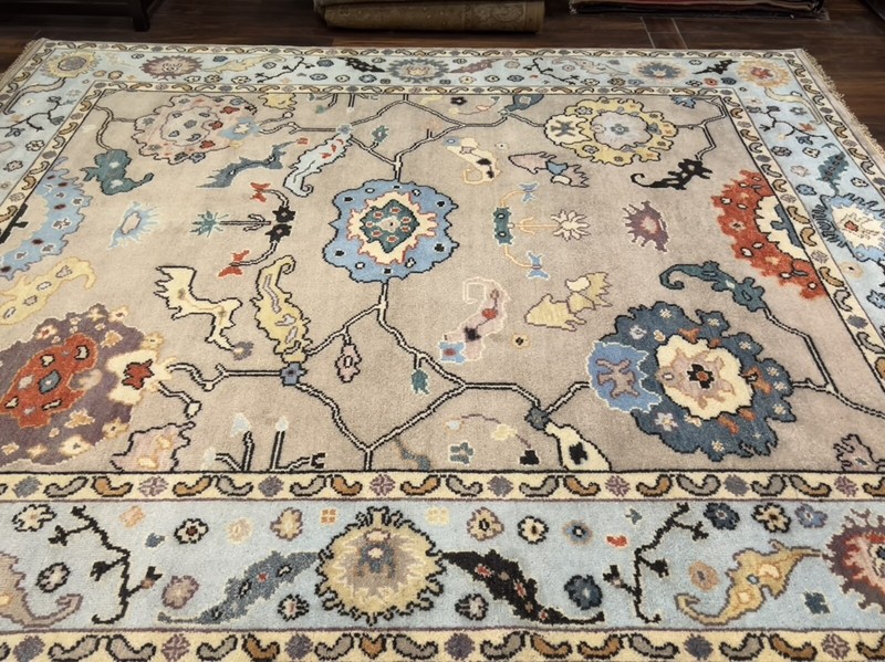 Genuine Hand Knotted Turkish Oushak Heriz Geometric Area Rug Carpet 8x10 ft,#67 gallery