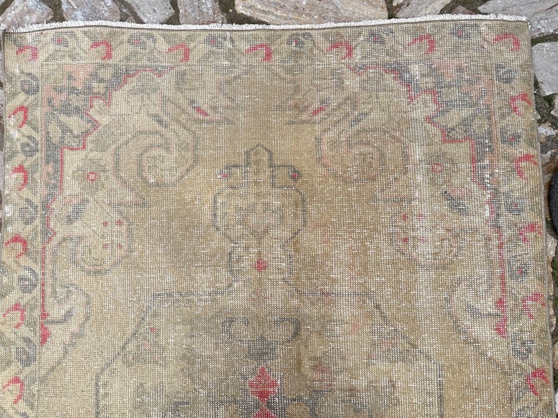 Hand-Knotted Vintage Carpet 5x8 Beige Wool Traditional Area Rug Muted Anatolian gallery