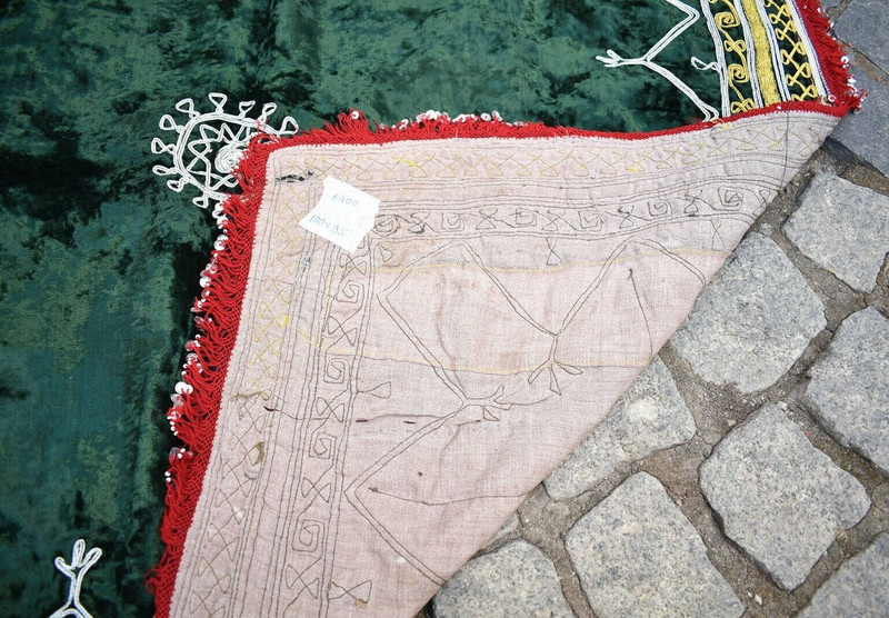 Velvet Table Cover Rug 37'' x 39'' Turkoman Sofa Cover Table Cover Velvet Rug gallery