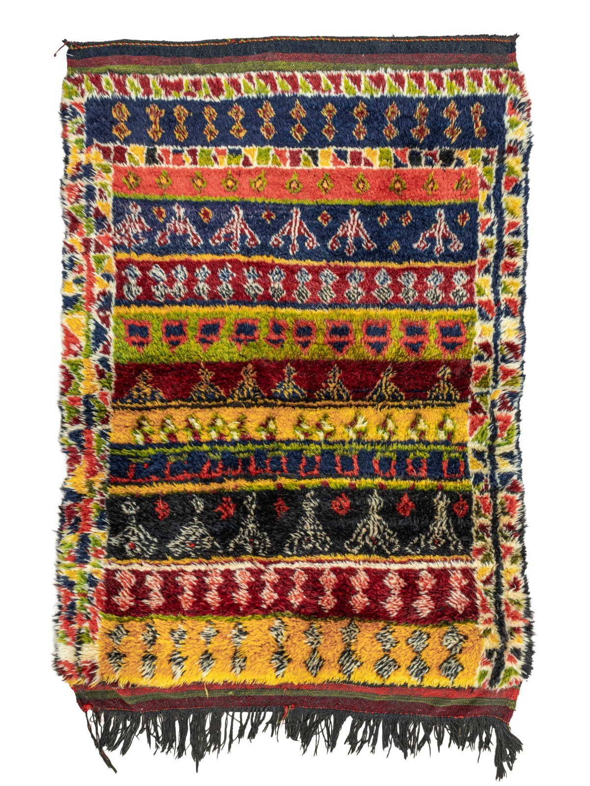Antique Turkish Tulu Rug 4.3x5.9 ft Handwoven Wool Mohair – Boho Tribal Heritage gallery