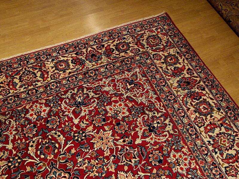 9.7 x 12.8 HAND KNOTTED High Quality Antique SIGNED Rug_Natural DYED SOFT WOOL gallery
