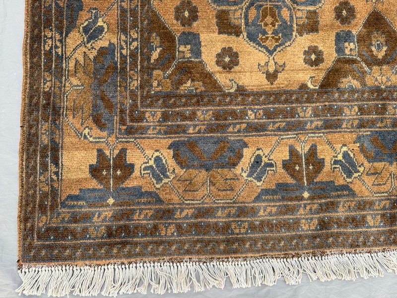 5' x 7' Vintage Afghan Hand-Knotted Turkmen Bokhara Rug Soft Wool Area Carpet gallery