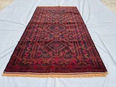4×7 Afghan Hand Knotted Vintage Baluchi Rug Tribal Medallion Persian Area Carpet