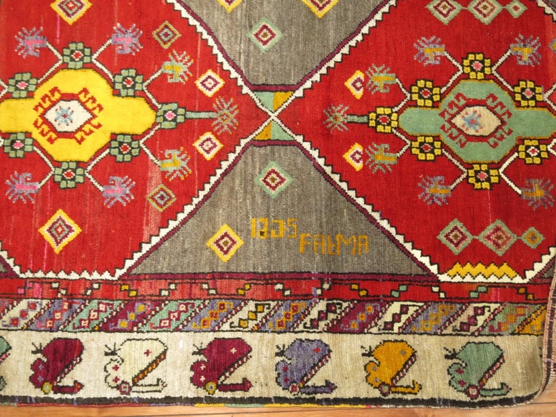 Vintage Turkish Kars Anatolian Gallery Rug Size 4'4''x10'8'' gallery
