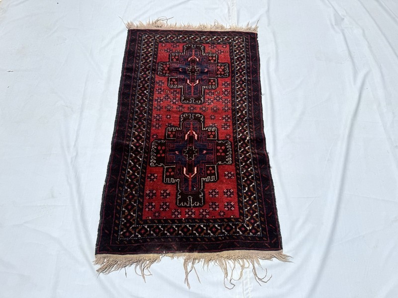 3x4 Afghan Hand Knotted Tribal Baluchi Area Rug Geometric Oriental Wool Carpet gallery