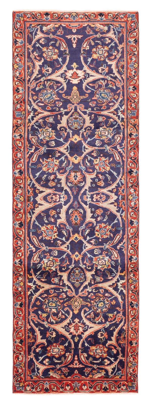 3'9" x 10'11" Vintage Hand-knotted Runner Rug Traditional Oriental Wool Carpet gallery