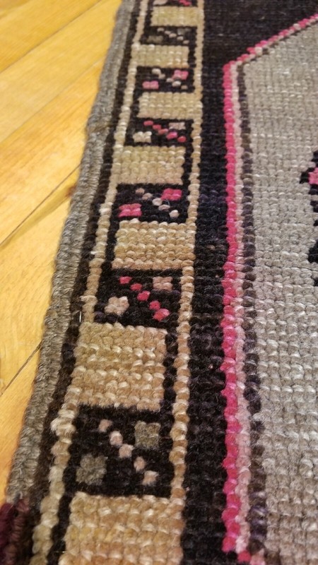 Vintage 1970-1980s Turkish Tribal Rug 1'5" × 2'7" gallery