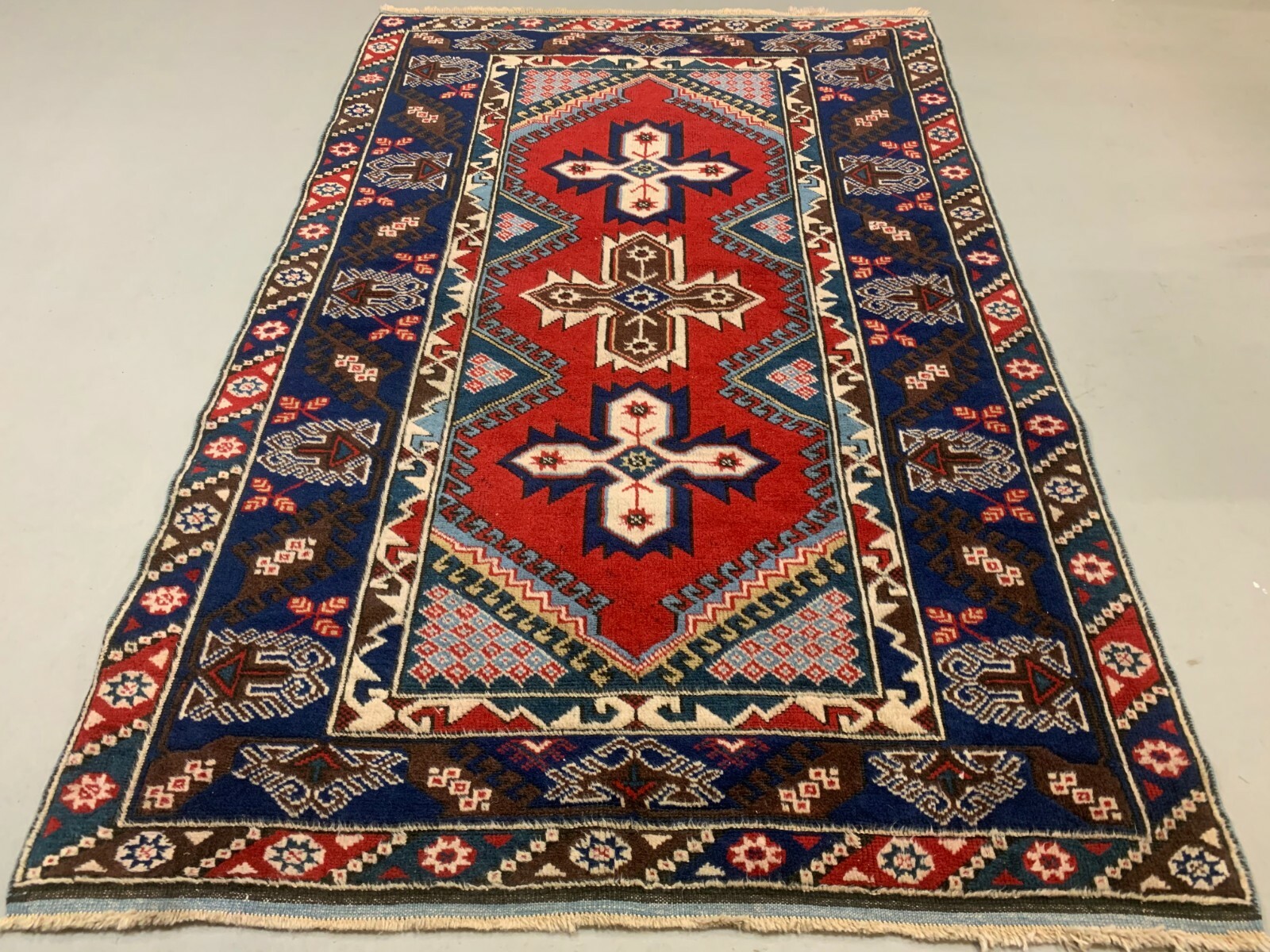 Vintage Turkish Tribal Rug veg dye 195x128 cm Turkish Carpet gallery