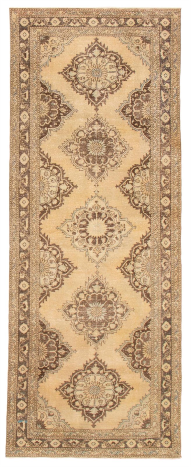 Traditional Vintage Hand-Knotted Area Rug 4'11" x 12'8" Oriental Wool Carpet gallery