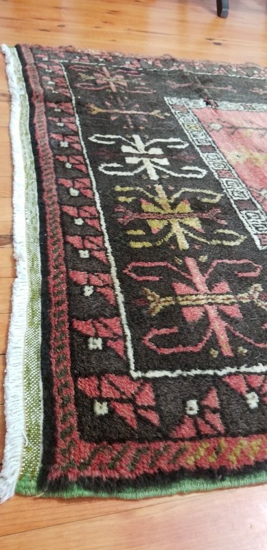Vintage 1940-1950s Turkish Tribal Rug 3'6" x 5'4" gallery