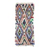 Moroccan Handmade Vintage Boucherouite 2'1"x5'3" Berber Geometric Orange Carpet gallery