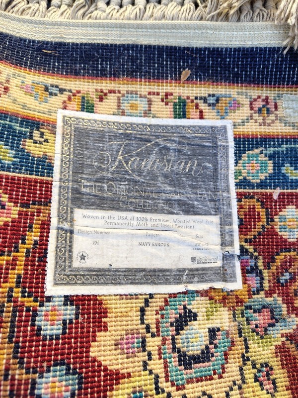 Karastan 8.8x12 Vintage 700 series rug model 791 Navy Sarouk. Extremely Rare gallery
