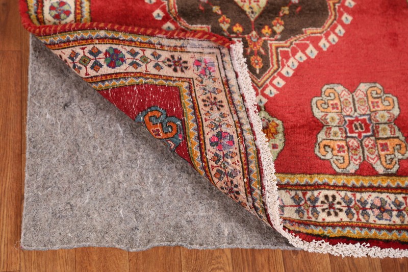 Red/ Ivory Geometric Wool Tribal Rug 3x4 ft Handmade for Foyer gallery