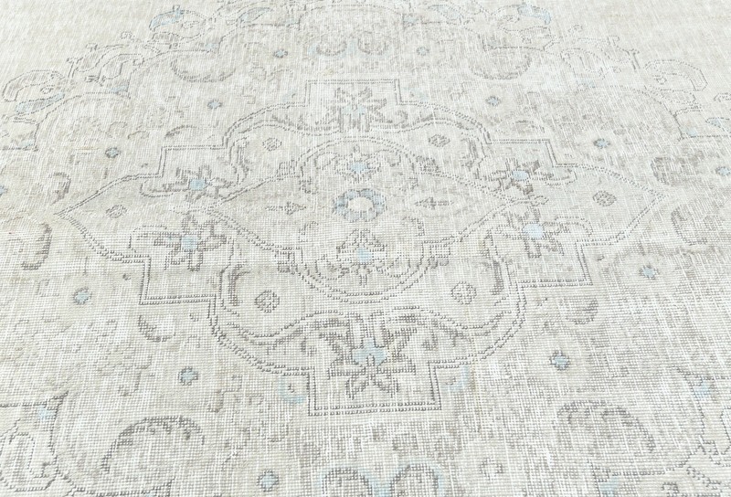 Distressed Floral Rug Antique Farmhouse Decor Oriental Carpet 8'9X11'4 ft gallery
