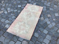 Turkish Vintage Rug, Home Decor Rug, Boho Decor Rug, Oushak Kilim Rug, 1,9×3,9ft