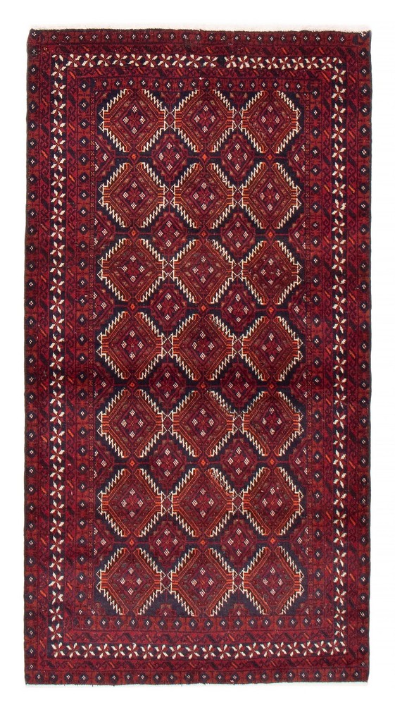 Vintage Hand-Knotted Area Rug 3'5" x 6'3" Traditional Oriental Wool Carpet