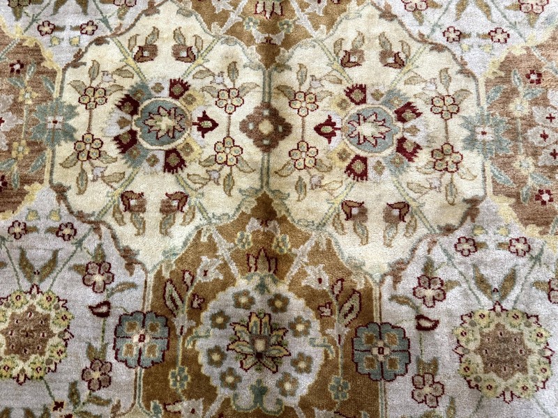Indo Per'sian Rug 8x10, Indian Rug, Soft Wool Rug, Oushak Style Rug Handmade Rug gallery