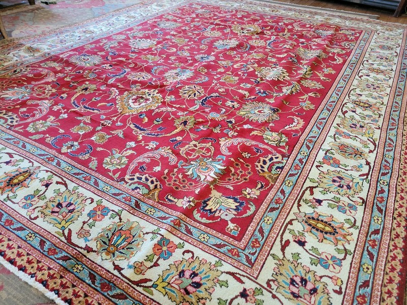 10 x 12.8 ANTIQUE SERAPI USHAK RUG VINTAGE KAZAK HERIZ CAUCASIAN gallery