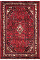 Hand-Knotted Wool Rug – 8’4″ x 11’10” Red & Blue Traditional Medallion