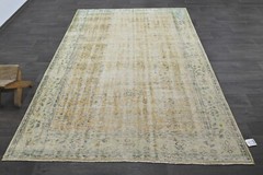 Oushak Turkish Vintage Rug 6×8 Kilim Rug Anatolian Handmade Boho Decor ORANGE