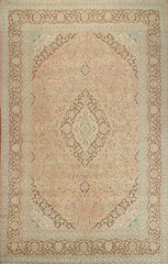 Vintage Muted Traditional Floral Area Rug 9’x13′ Wool Handmade Dining Room Rug